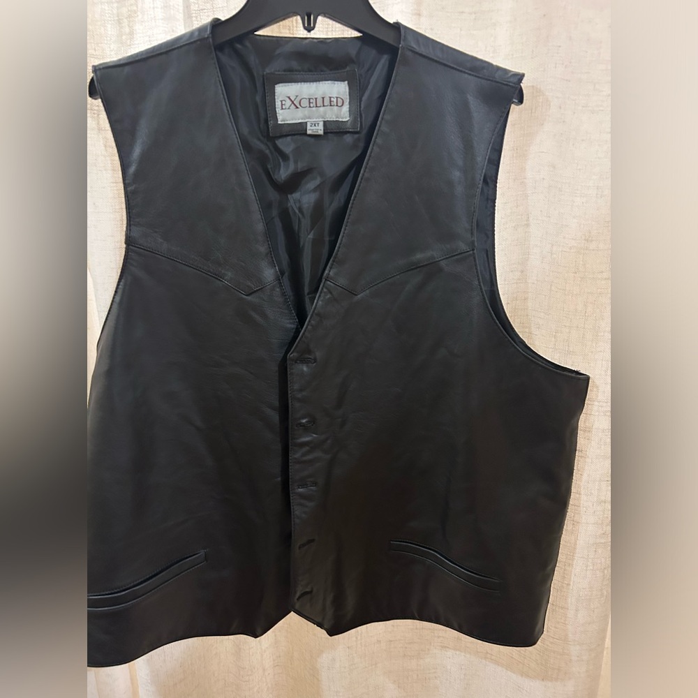 Genuine leather riding vest